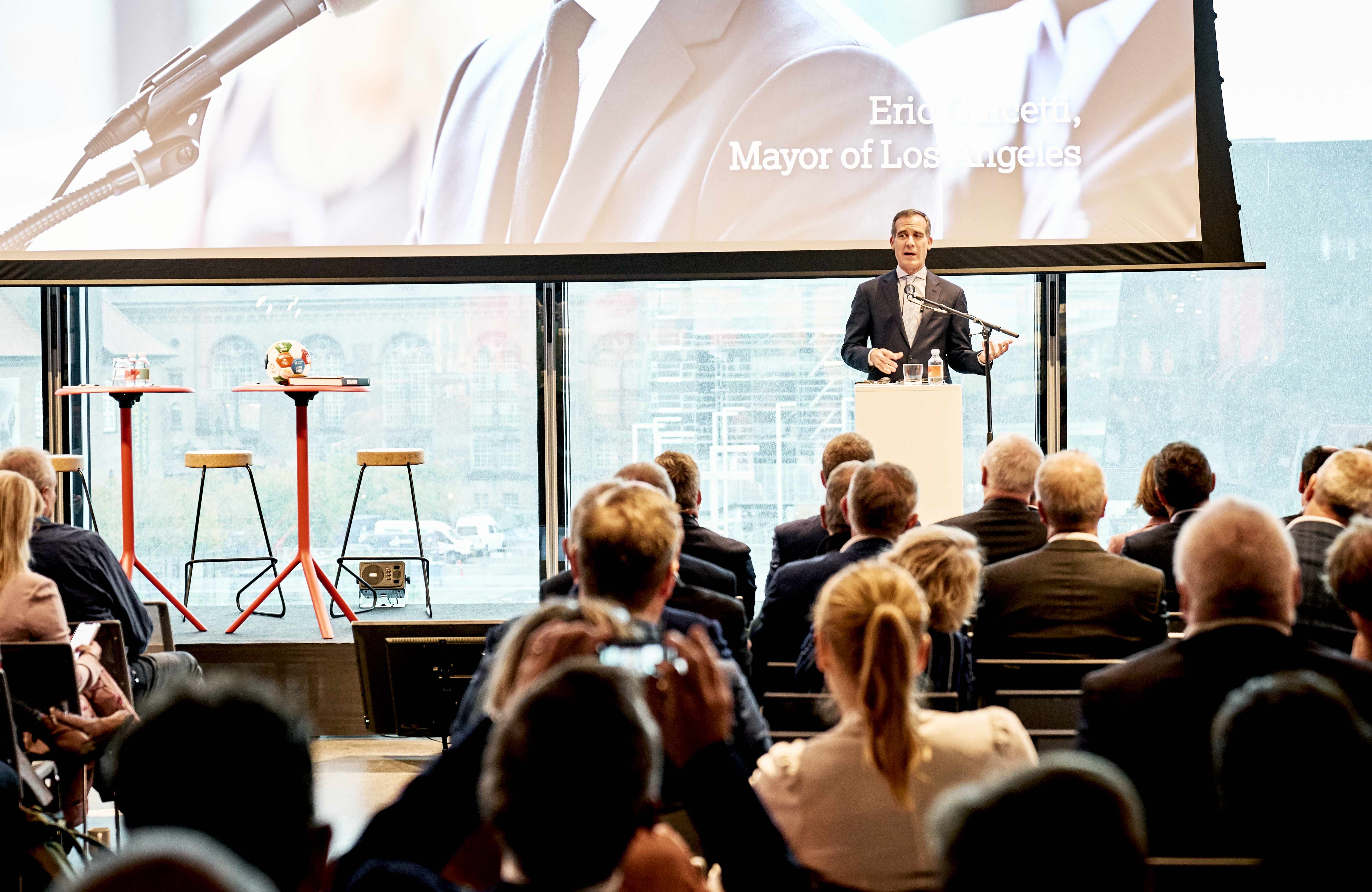 Los Angeles’ borgmester Eric Garcetti åbner VL-årsmødet i BLOX 2019